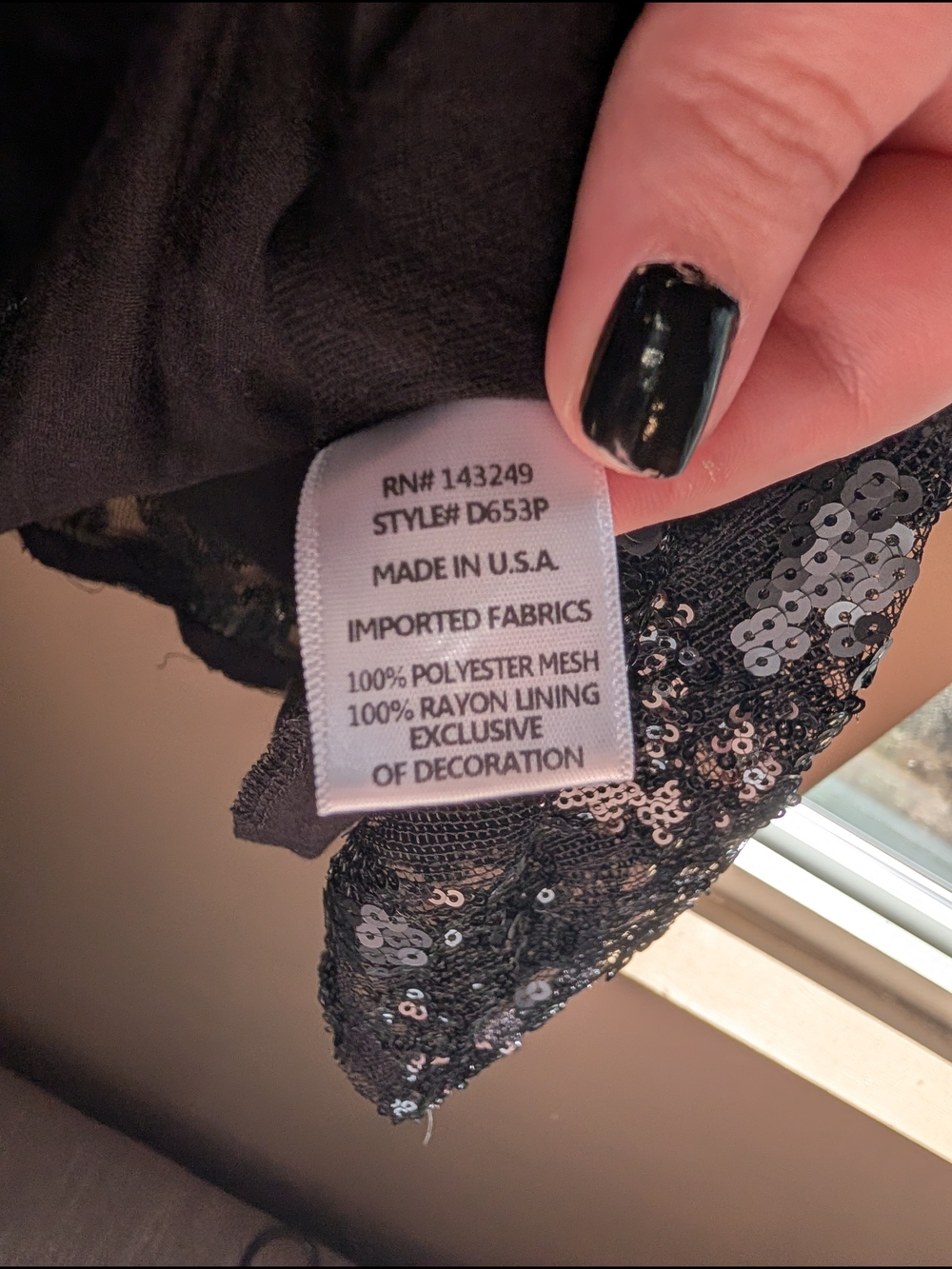 Dantelle Black Sequin Skater Skirt - Picture 6 of 7